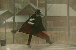 Bild: Dj�vulsfigur sopar v�gen, Yle bildband 1977