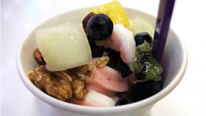 Frozen yogurt on jäinen makupala. Kuva: Siiri Huttunen, Yle Olotila
