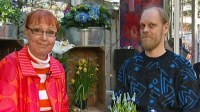 Paula Ritanen-Närhi ja kasvitieteilijä Visa Lipponen. Kuva: Puutarhaunelmia, YLE
