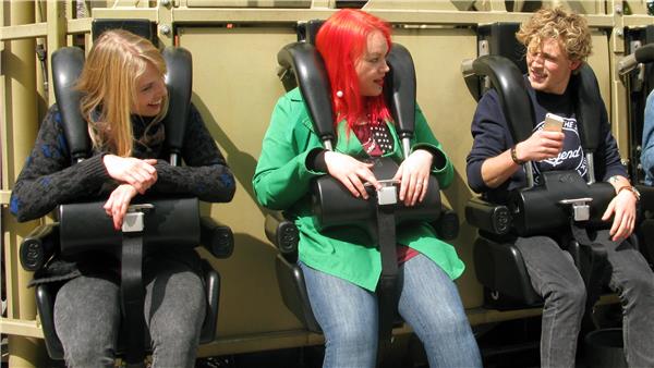 Christopherin kanssa päädyttiin vapaapudotuslaitteeseen